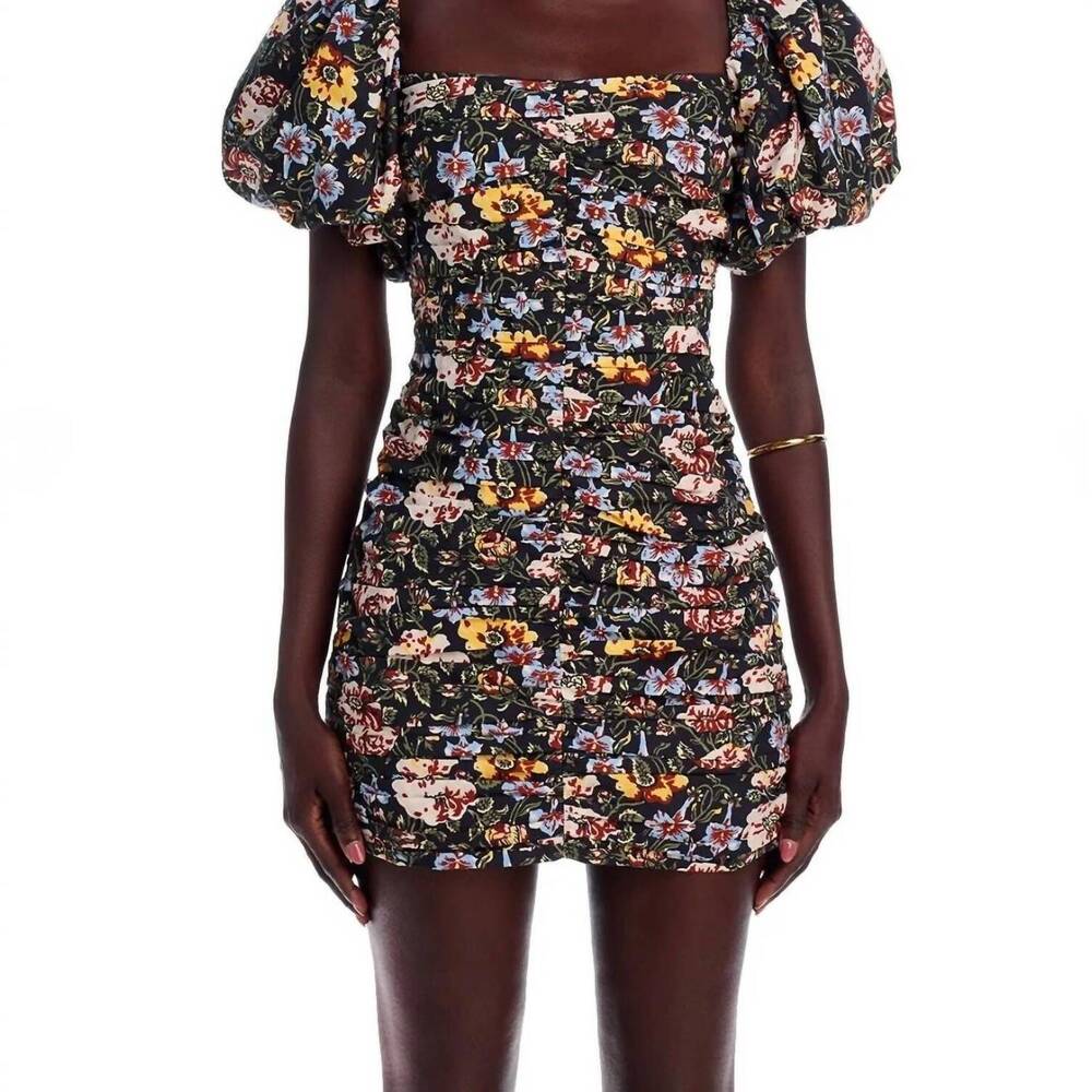 NEW RHODE suzette puff sleeve min dress in blossoming canopy